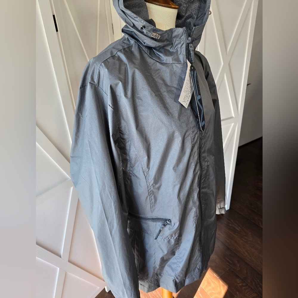Mack Russo (NWT) Men's Gray Hooded Rain/Wind Jacket - Picture 3 of 9